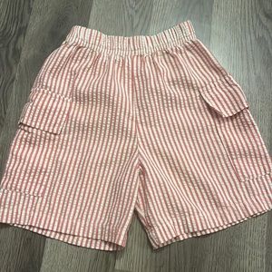 Kelly's Kids boys 3-4  XS  Red striped seersucker shorts